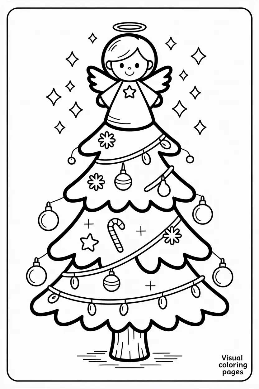 christmas tree coloring pages