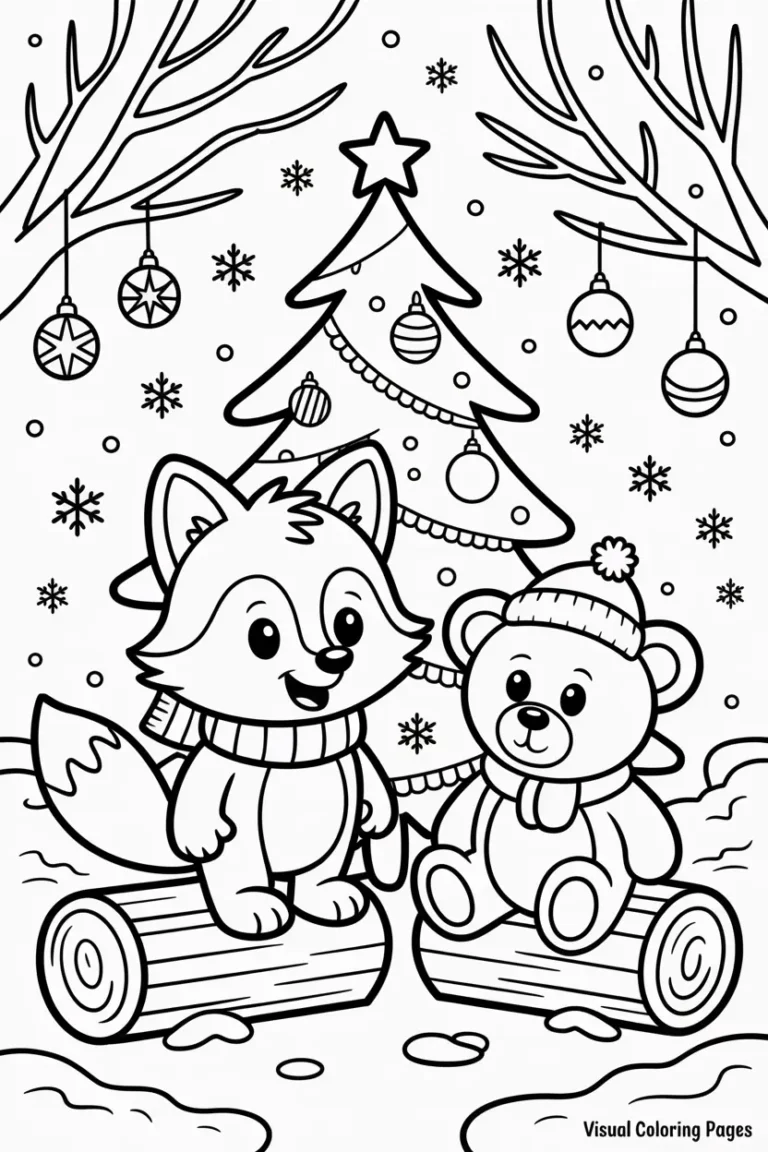 Christmas tree coloring pages