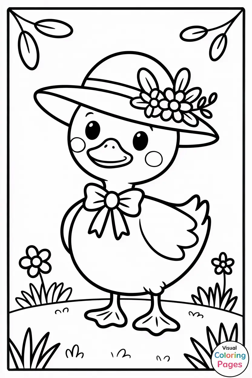 easter coloring pages baby duck