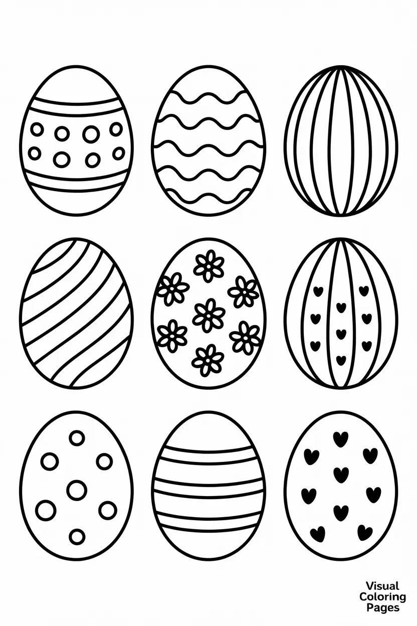 easter egg coloring pages
