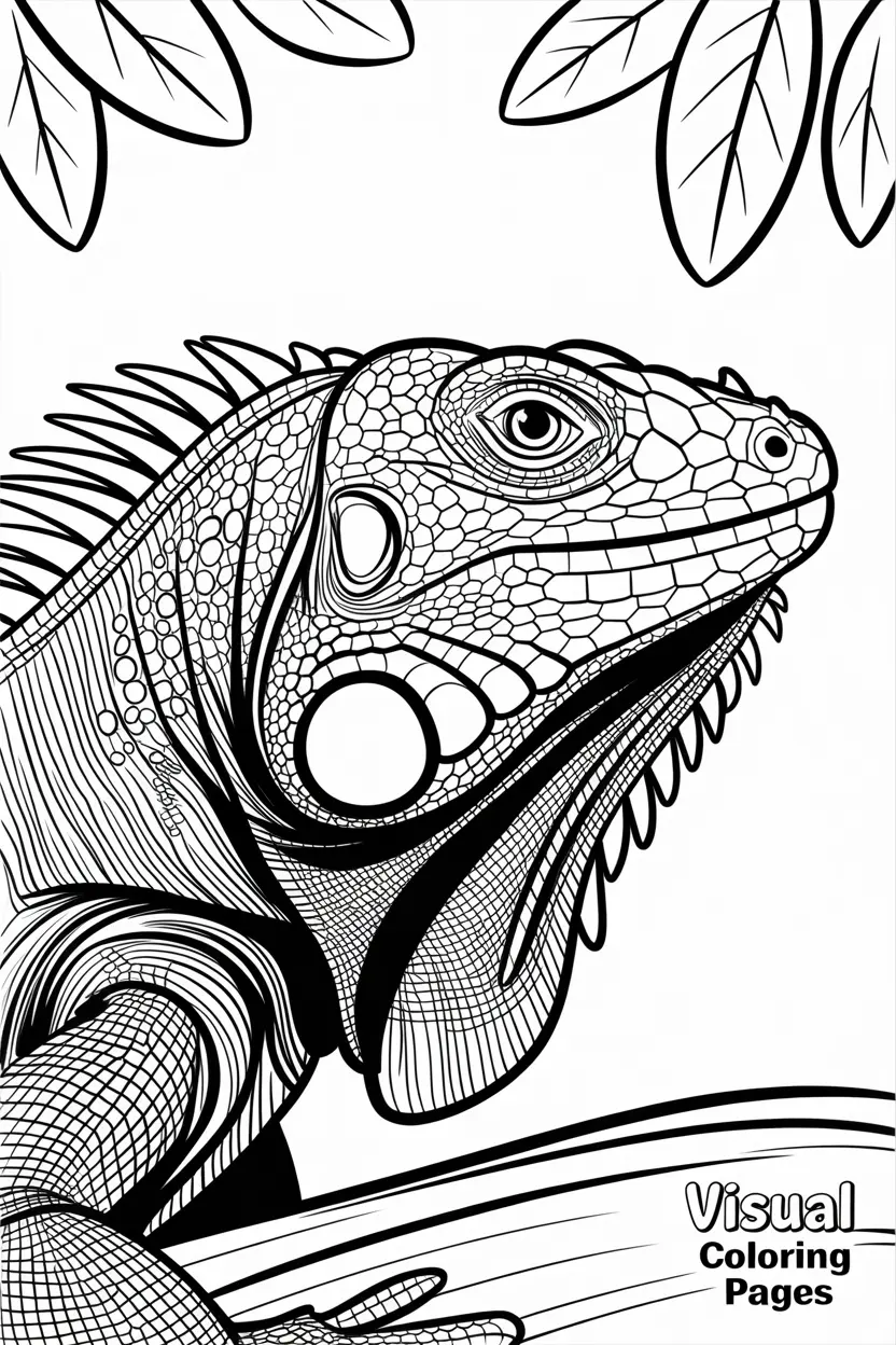 iguana coloring pages