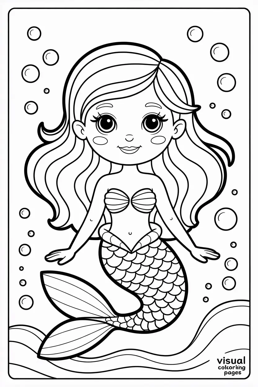 mermaid coloring pages princess