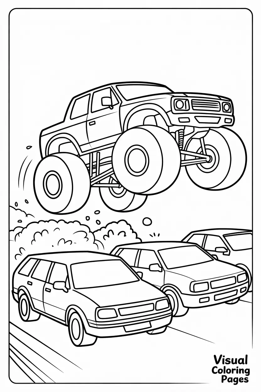 monster truck coloring pages