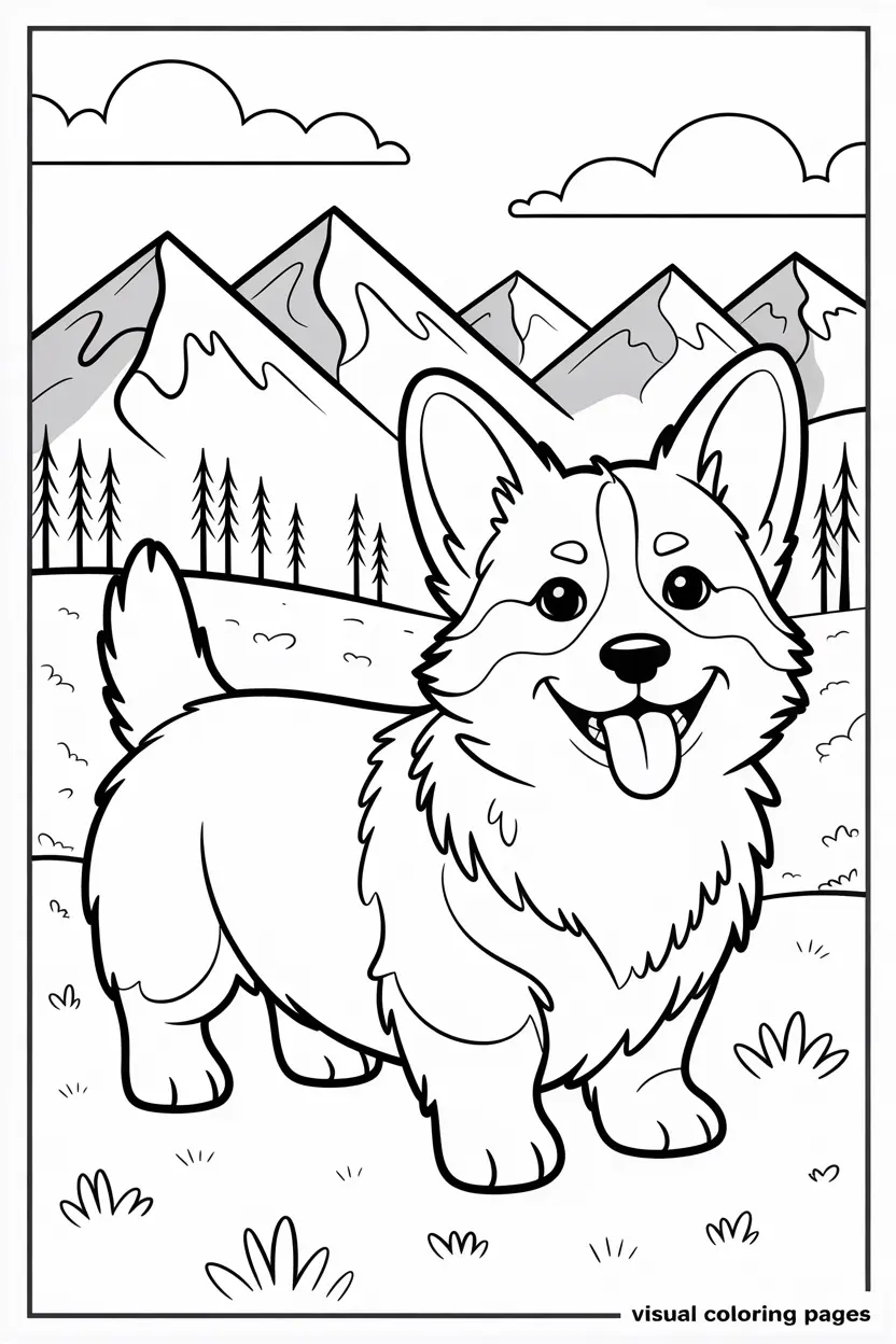 realistic dog coloring pages