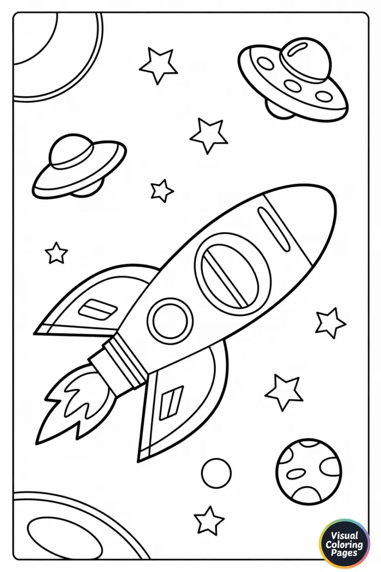 rocket coloring pages