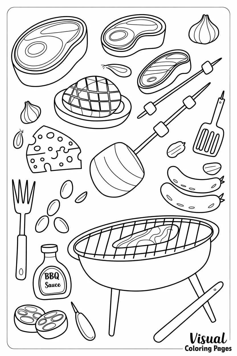 summer foods coloring pages