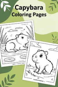 Capybara Coloring Pages
