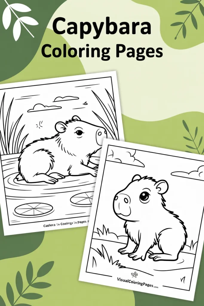 Capybara Coloring Pages