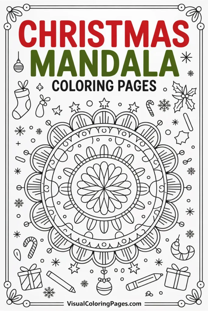 Christmas Mandala coloring pages