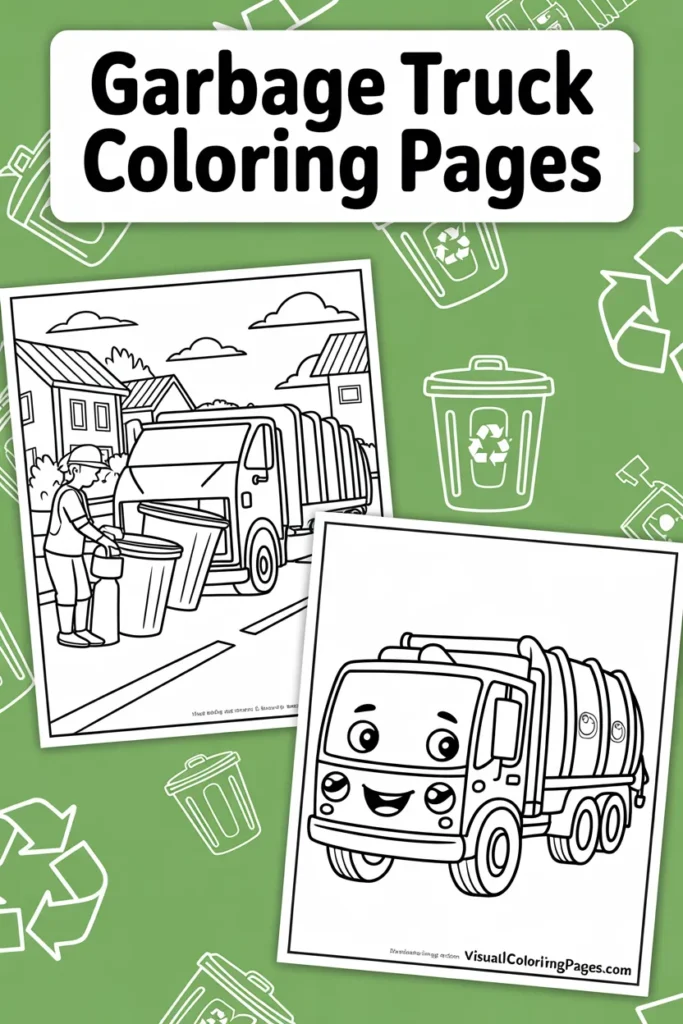 Garbage Truck Coloring Pages
