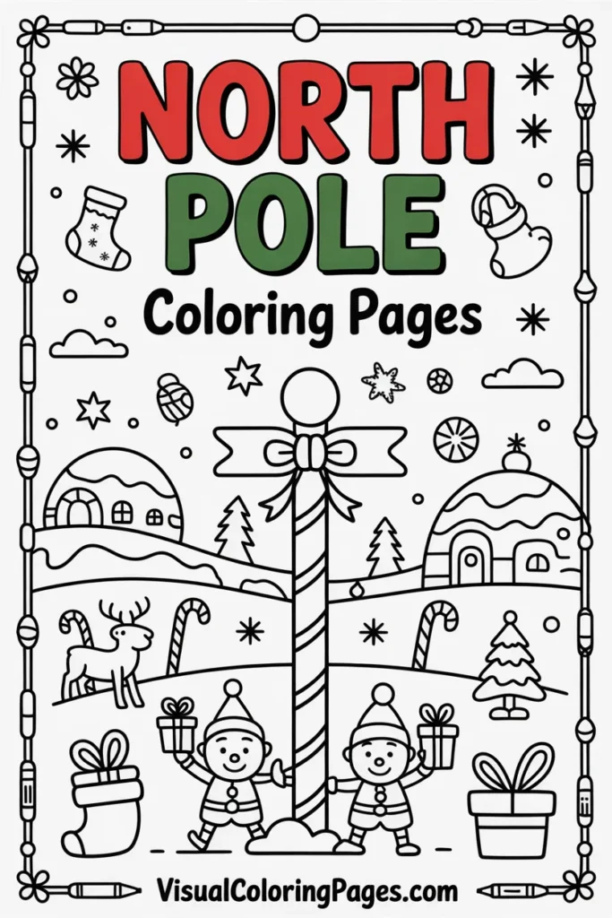 North Pole coloring pages