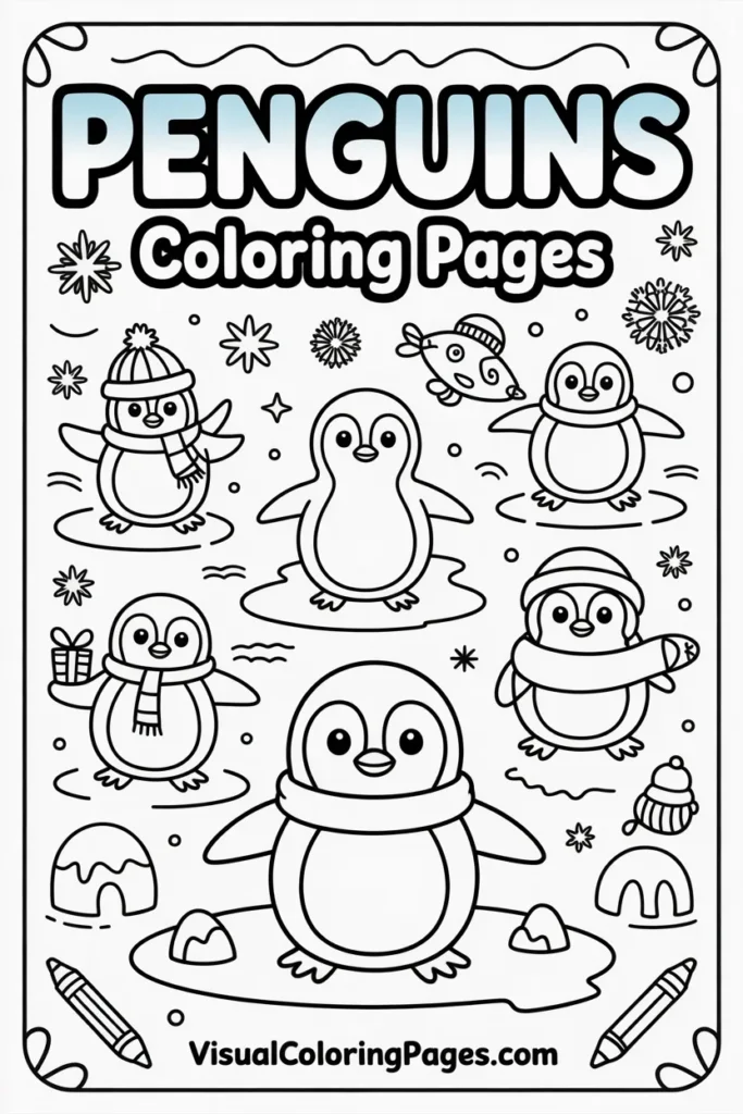 Penguins Coloring Pages
