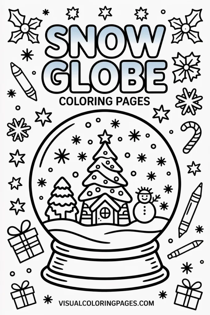 Snow Globe coloring pages