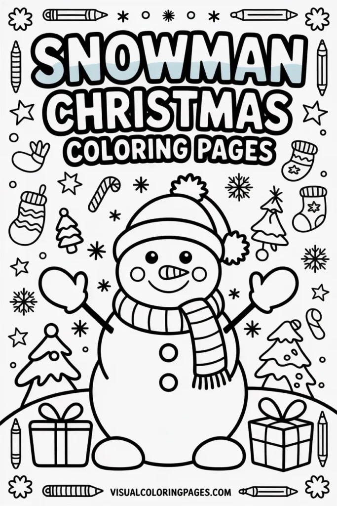 Snowman Christmas Coloring Pages