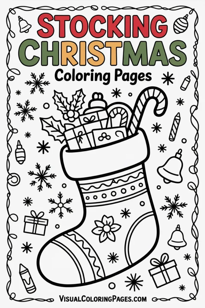 Stocking Christmas Coloring Pages