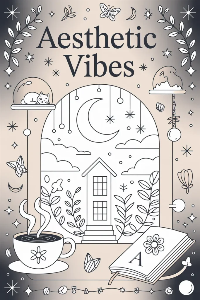 aesthetic coloring pages