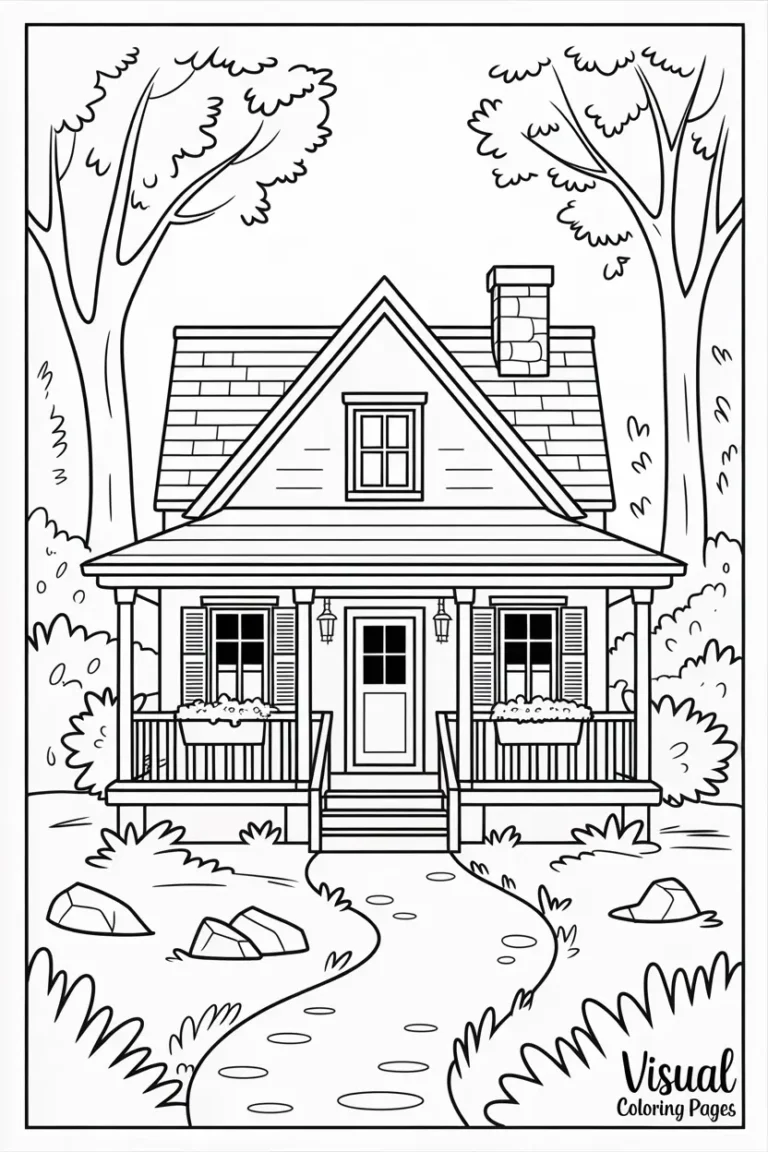 architecture coloring pages