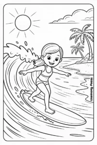 Beach coloring pages