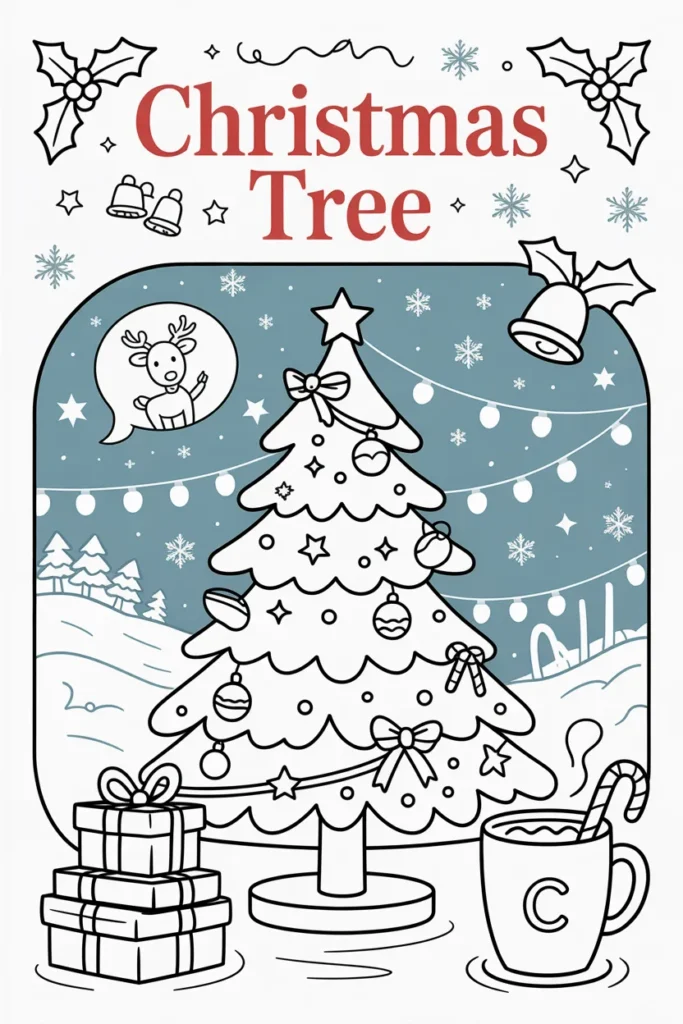 christmas tree coloring pages