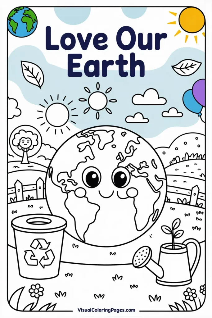 earth coloring pages