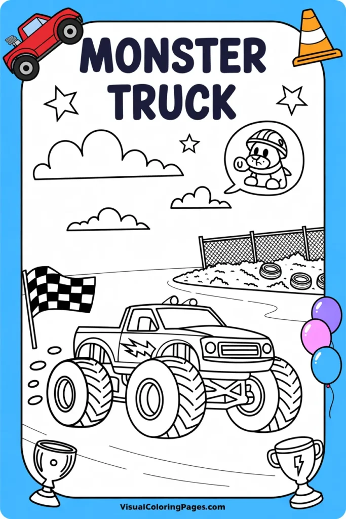 monster truck coloring pages