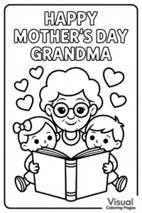 Mothers Day grandma coloring pages