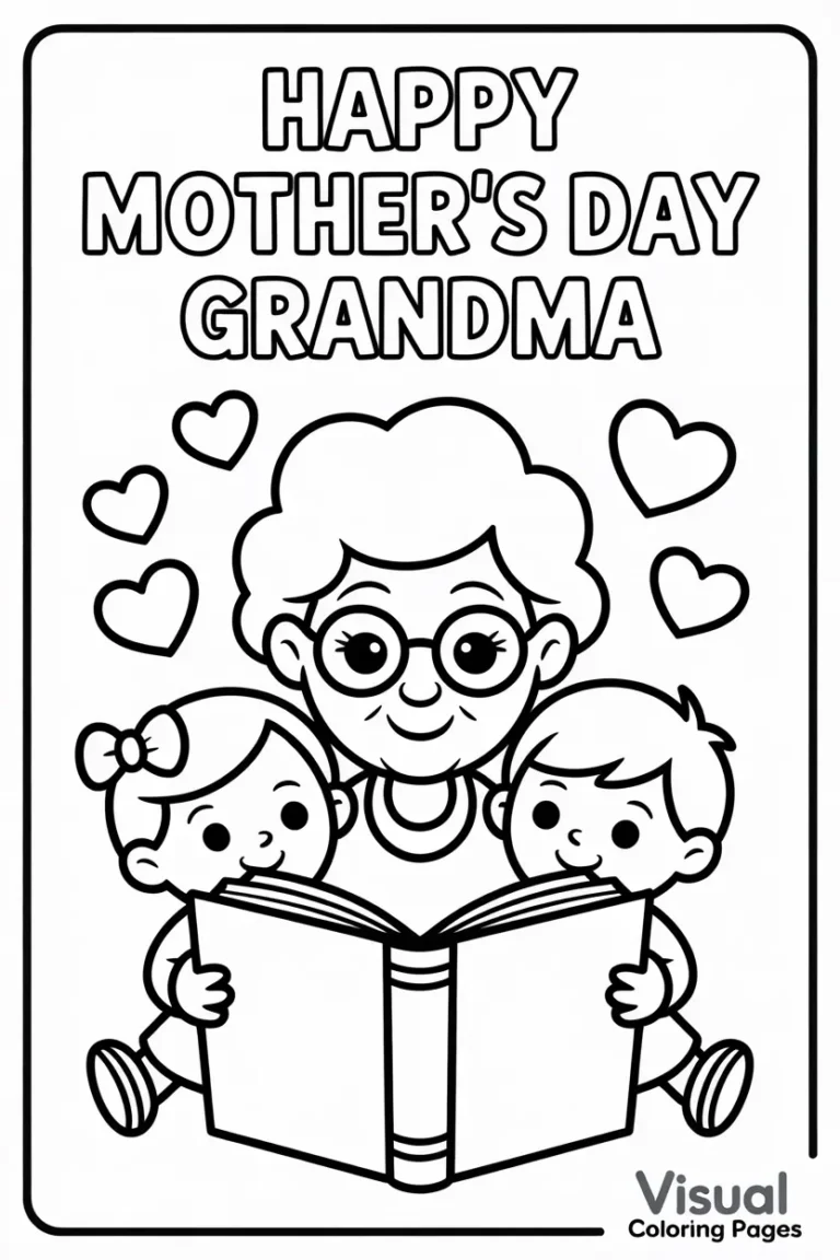 Mothers Day grandma coloring pages