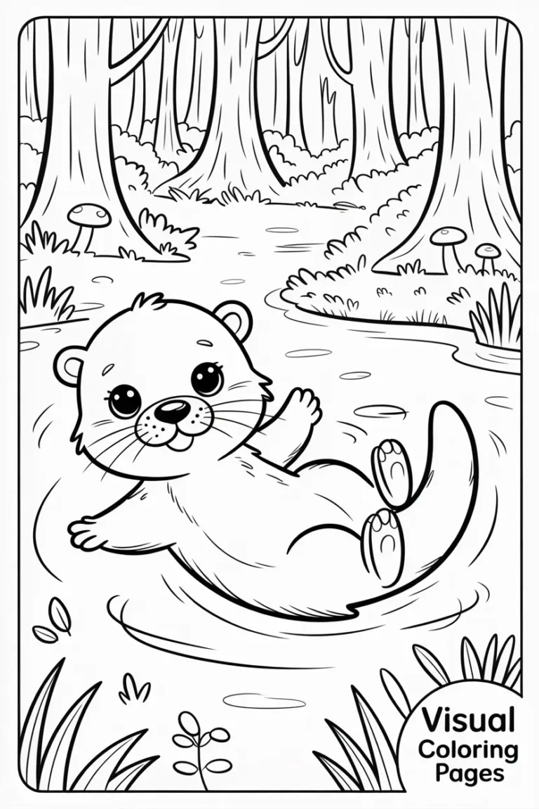 otter coloring pages