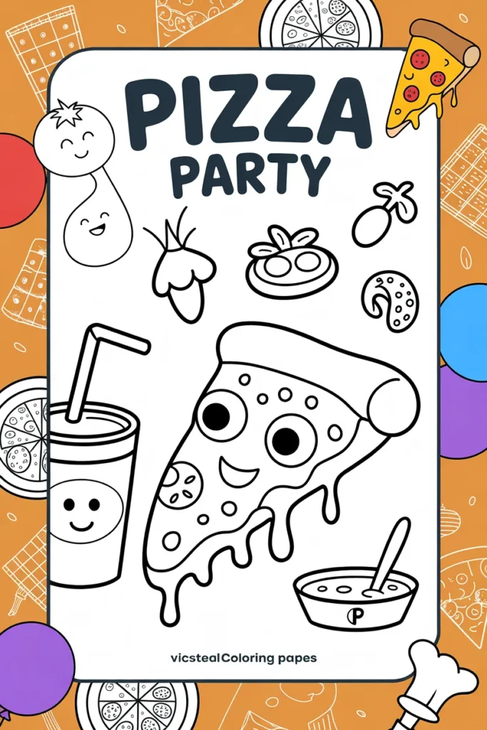 pizza coloring pages