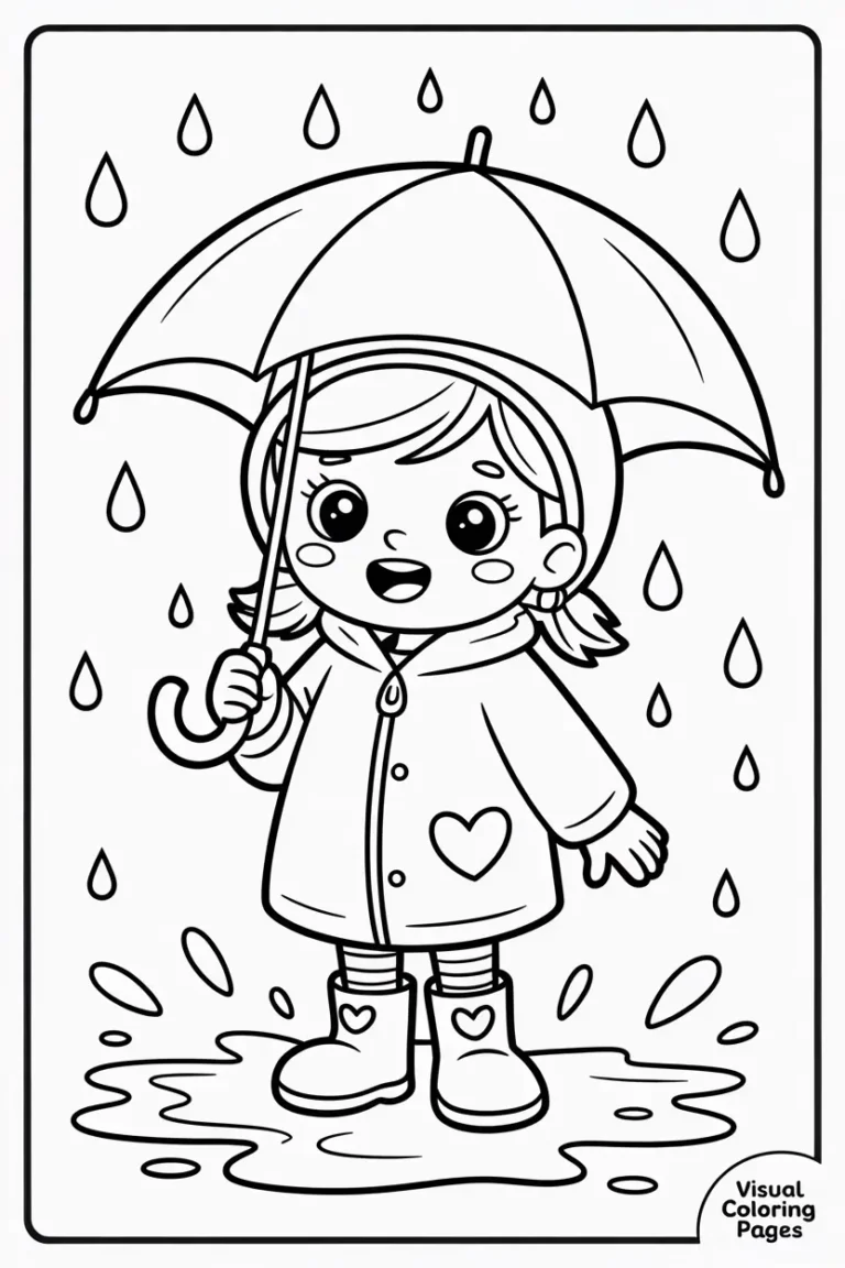 rainy day coloring pages