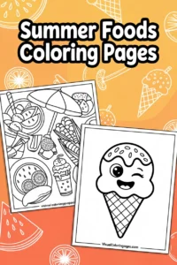 summer foods coloring pages