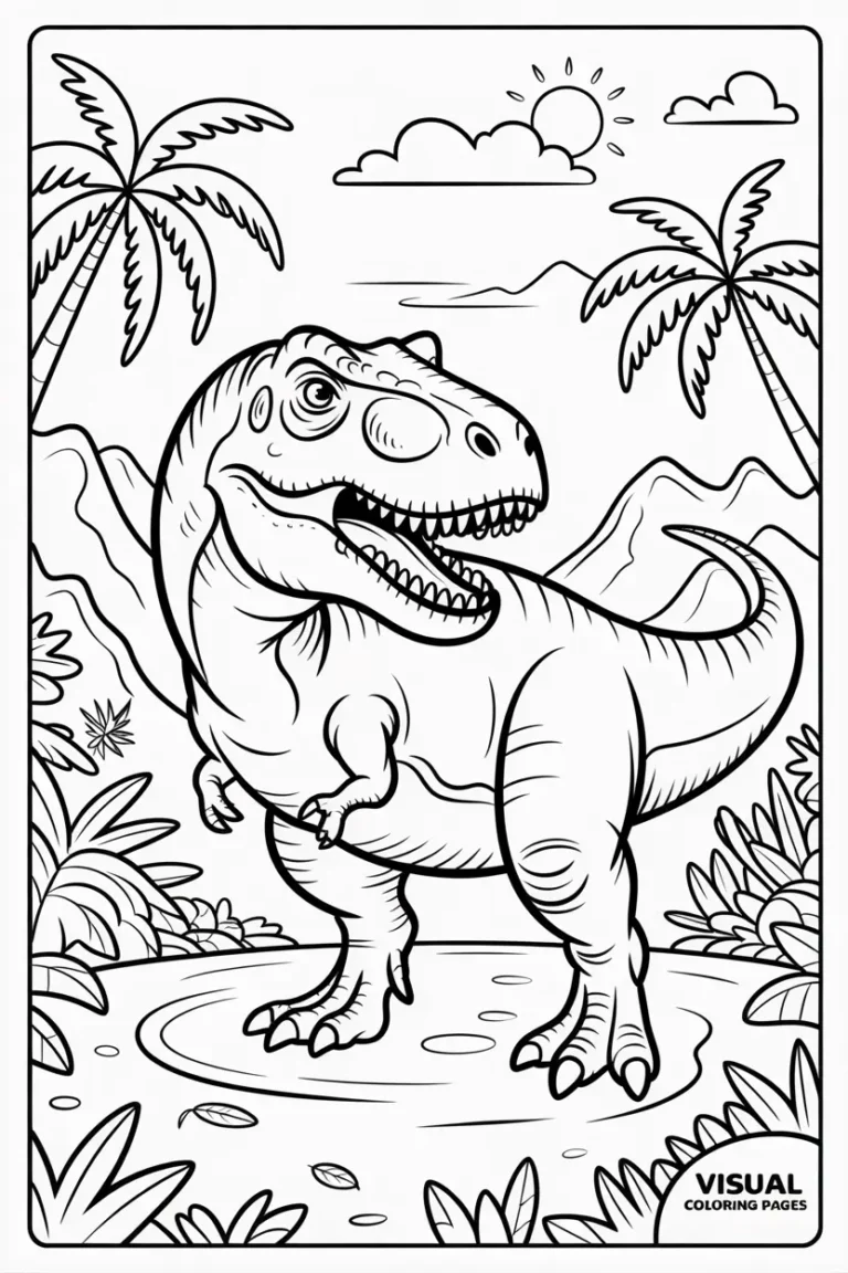 trex coloring pages