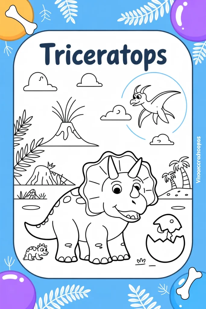 triceratops coloring pages