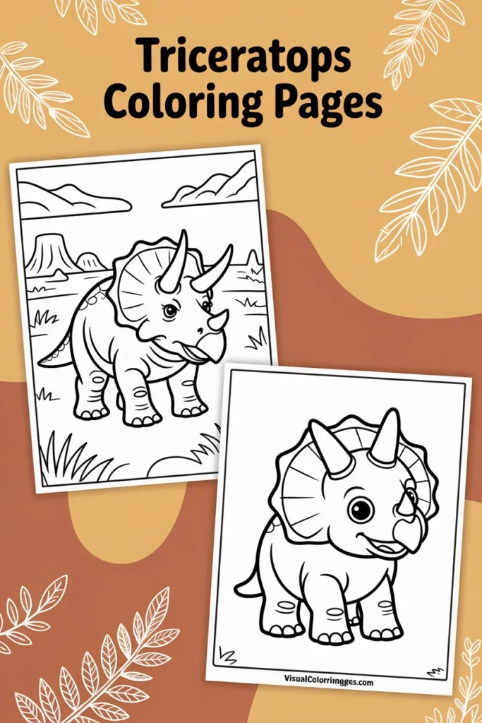 triceratops coloring pages