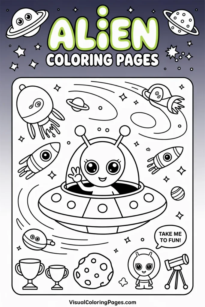 Alien Coloring Pages