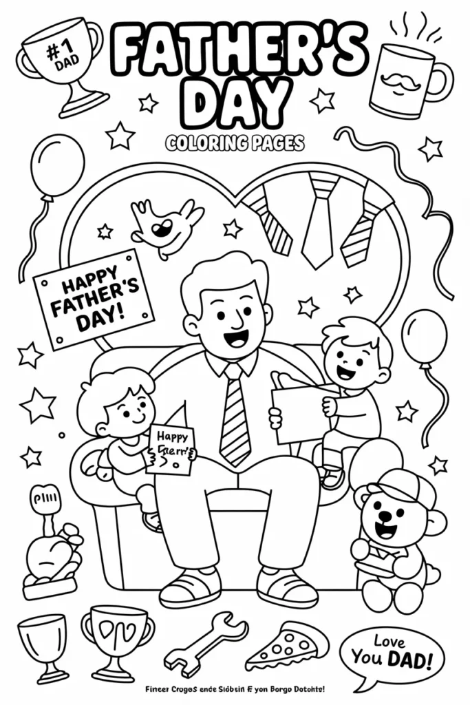 Father’s Day Coloring Pages