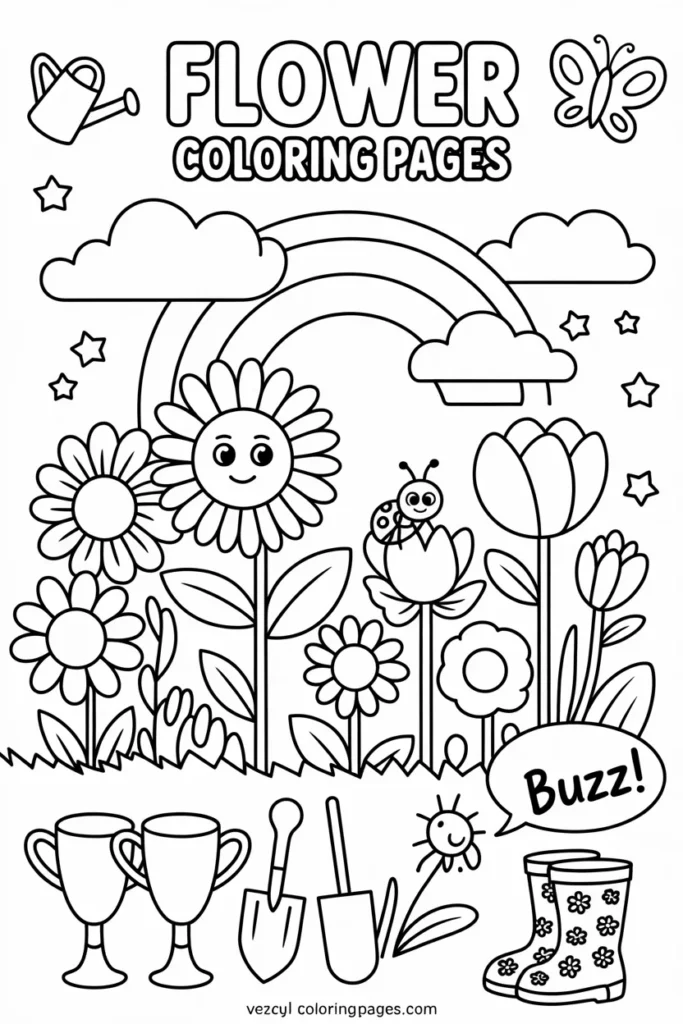 Flower Coloring Pages