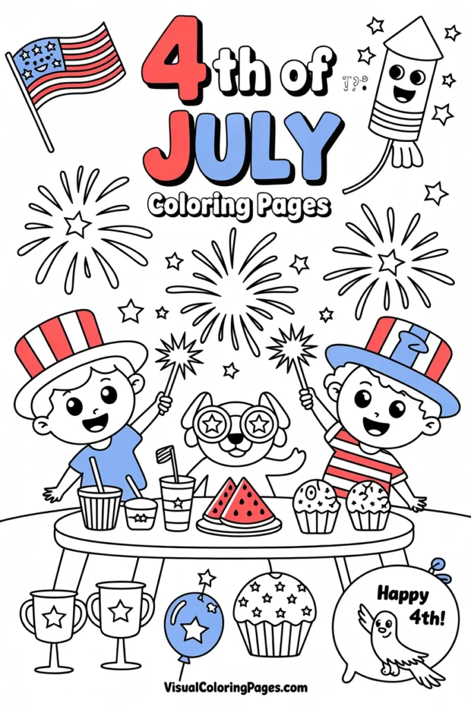 Fourth of July Coloring Pages
