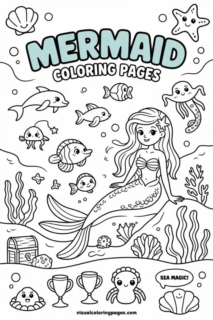 Mermaid Coloring Pages