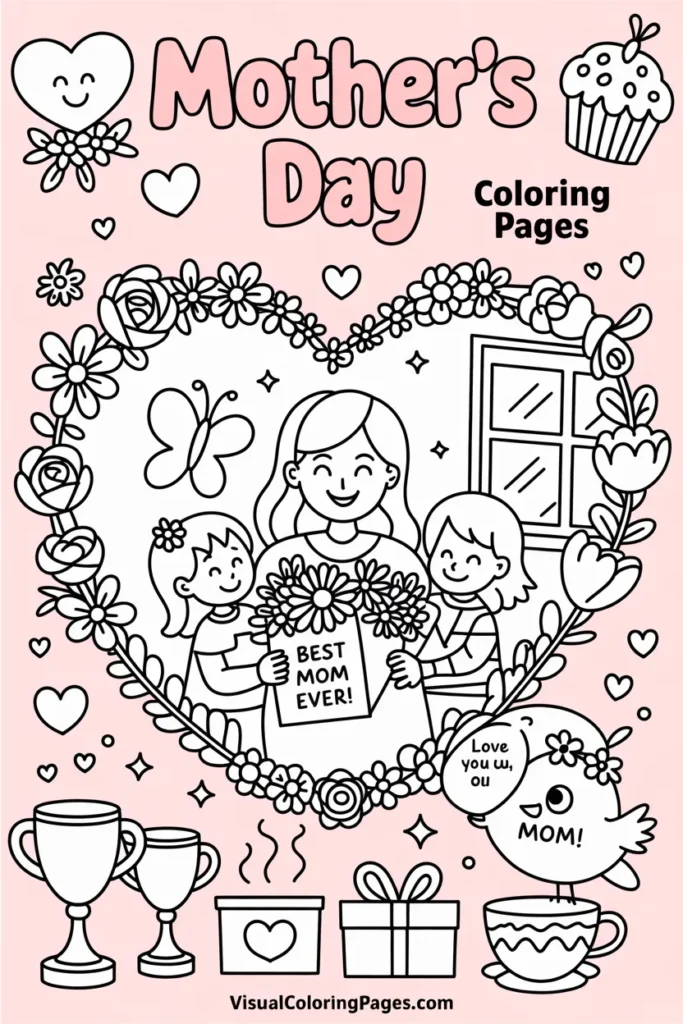 Mother’s Day Coloring Pages