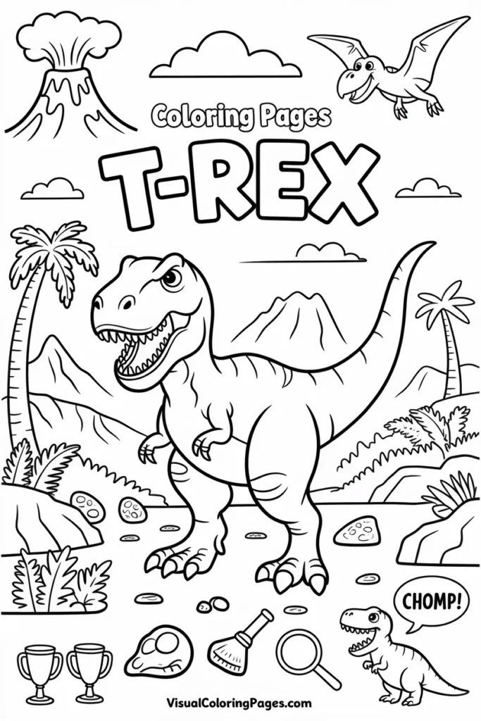 T Rex Coloring Pages