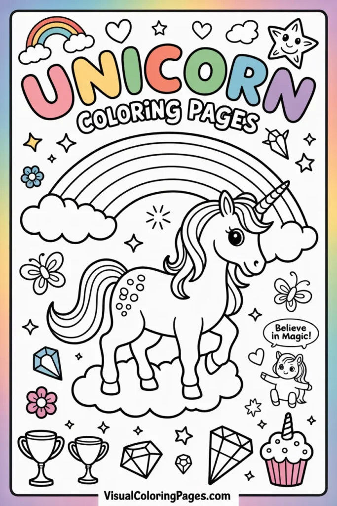 Unicorn Coloring Pages