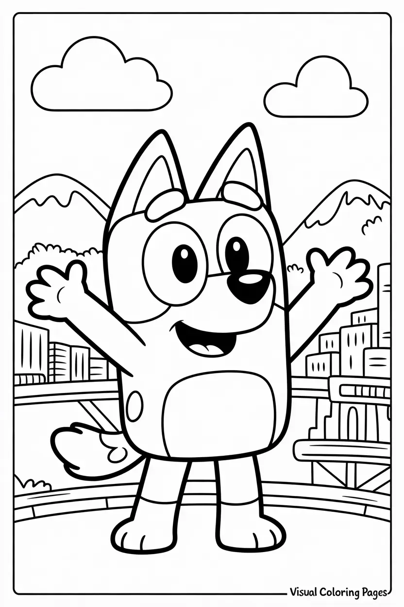 bingo dancing coloring in for preschoolers