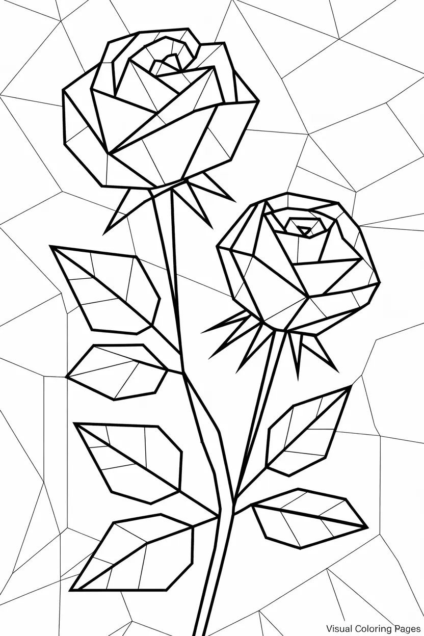 blooming roses mosaic