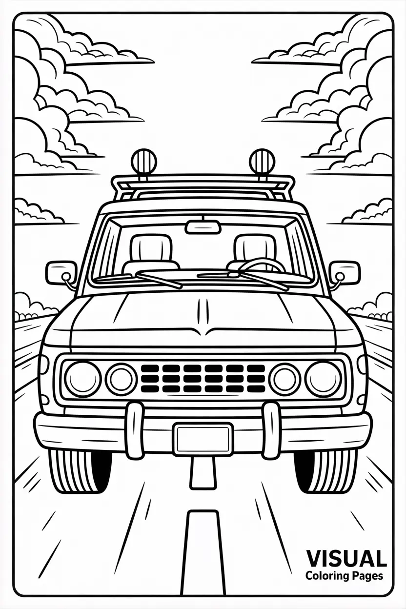 bluey bobo car coloring sheet