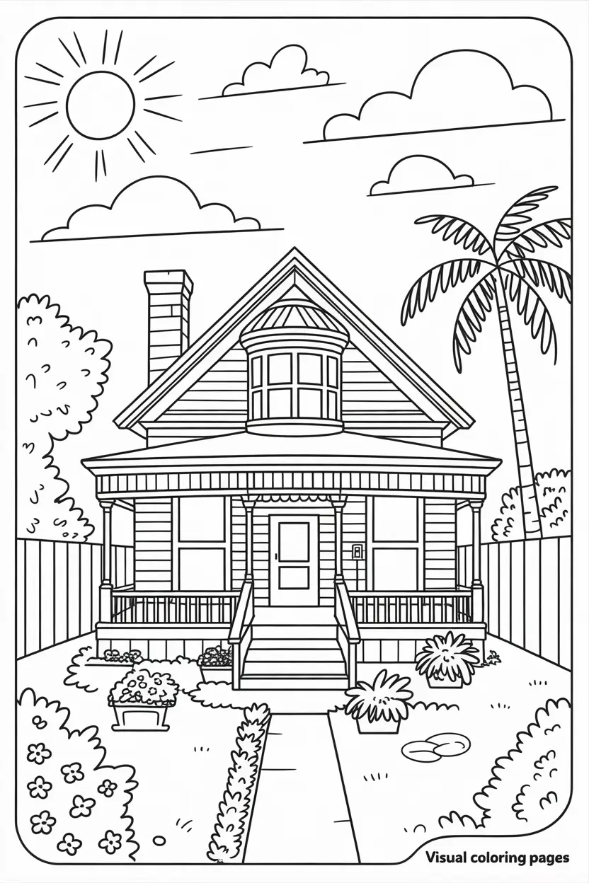 bluey house coloring sheet
