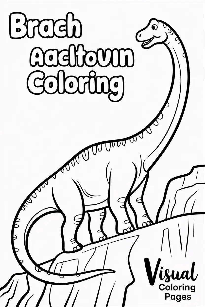 brachiosaurus on a rocky cliff