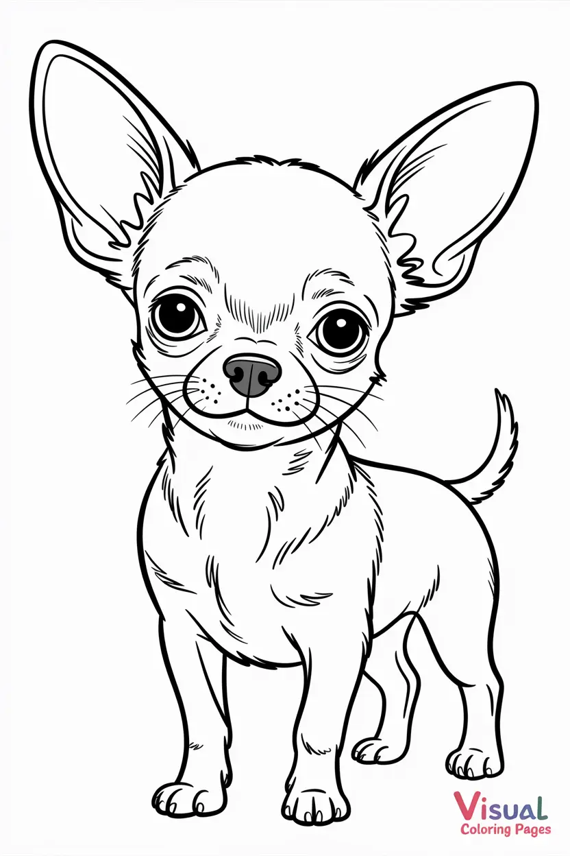 chihuahua standing with big ears