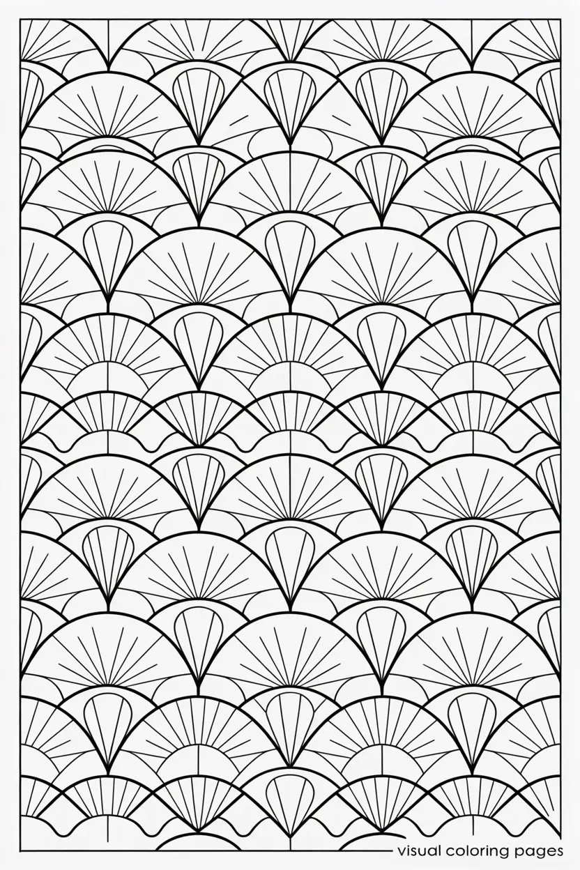 circles and flowers pattern coloring sheet