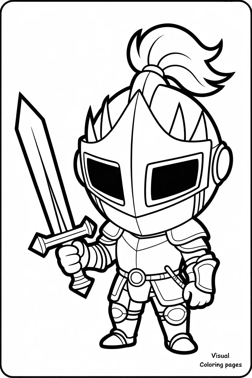 coloring page of sir lancelot shadow